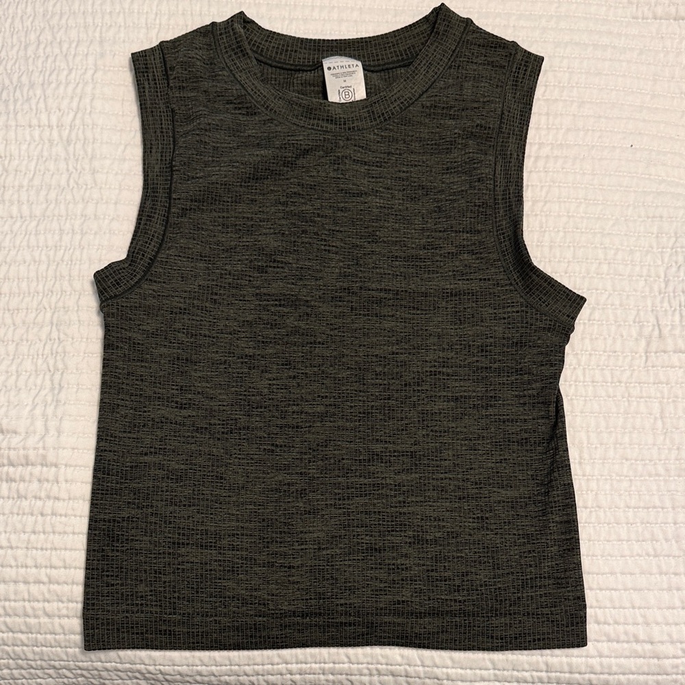 Green and black  Sleeveless Top